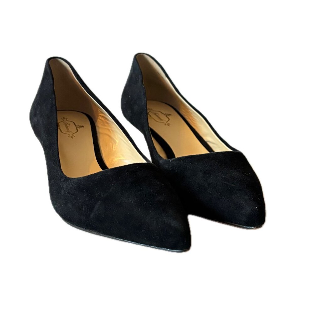 Footcandy Black Suede Kitten Heel Pumps Women's 9B - Picture 2 of 11